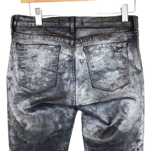 Juicy Couture Women's Skinny‎ Jeans Size 28 Metallic Floral Print Low-Rise - Picture 8 of 11
